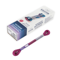 Нитки для вышивания " Gamma" мулине 100% вискоза 8 м R2136 т. морковный