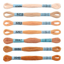 Нитки для вышивания Gamma набор мулине " СПЕКТР" 100% хлопок 7 x 8 м beige